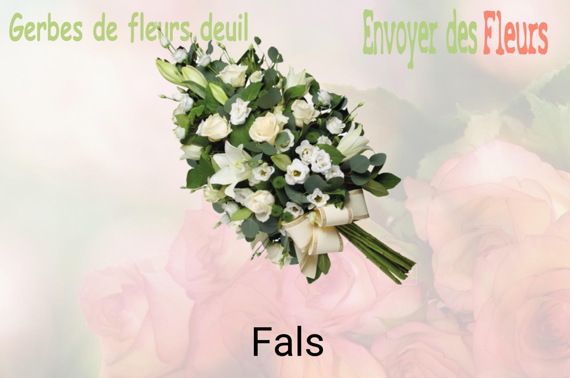 Gerbe de fleurs de deuil livrée à Fals